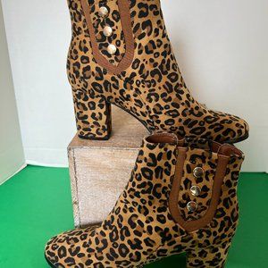 Forever Leopard Print Ankle Boots